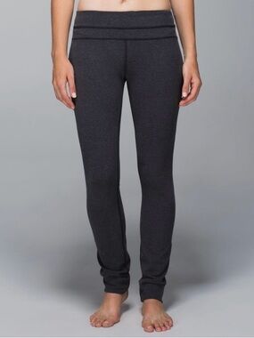 FINAL SALE Lululemon Skinny Groove Pant 27.5” *Cotton Heathered Black
